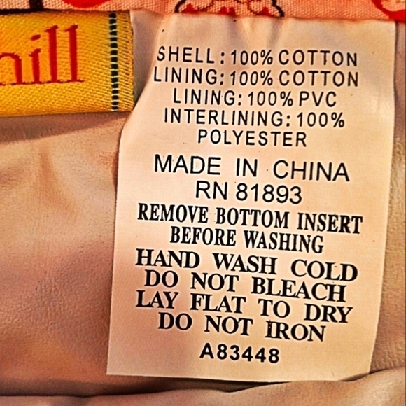 Lemon Hill Pink/White Floral Mini Satchel PVC Lining 100% Quilted Cotton NWOT - Picture 4 of 7